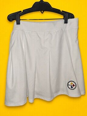 Fanatics NFL Pittsburgh Steelers White Pleated Tennis Skort Size [XL]